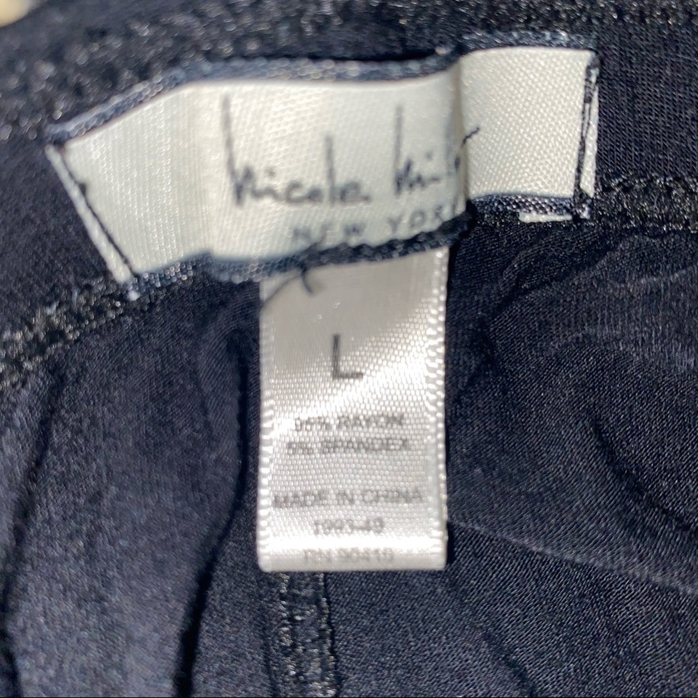 Nicole Miller Black Lounge Pants Women’s Size Large - Picture 3 of 5